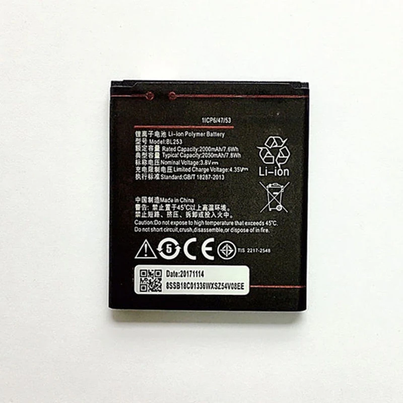 CUUSEY 2018 high capacity 2050mAh BL253 Battery For Lenovo